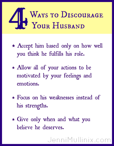 how to discourage your husband
