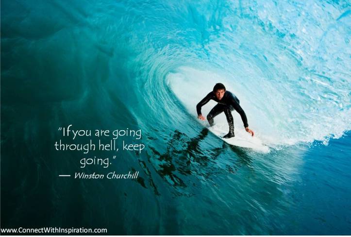If you're going through hell quote