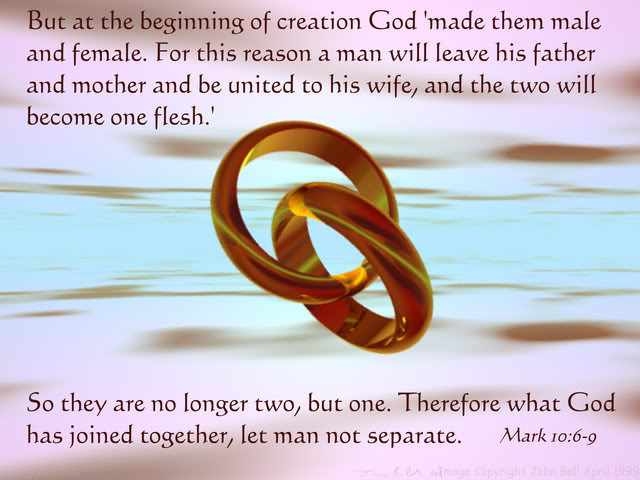 Mark 10-6-9 on marriage