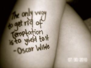 Oscare Wilde Quote on Temptation and Love