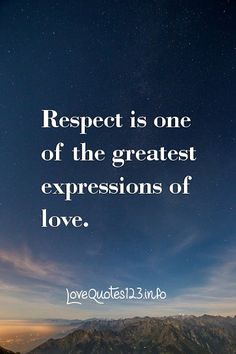 respect is love quote