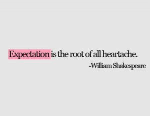 Shakespeare Quote on Expectation