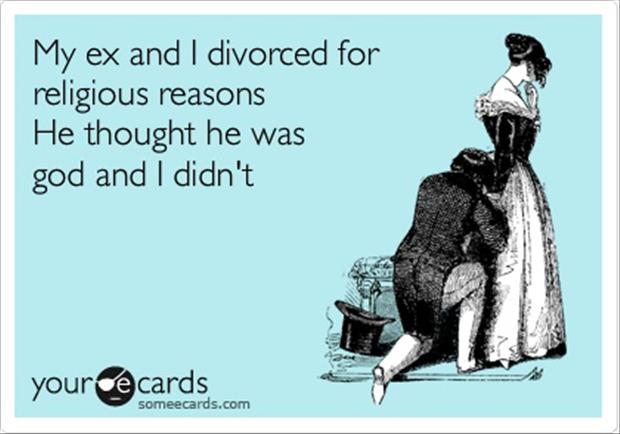 funny divorce quote god