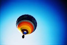 hot air balloon floating away