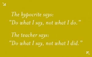 Teacher and Hypocrite Quote