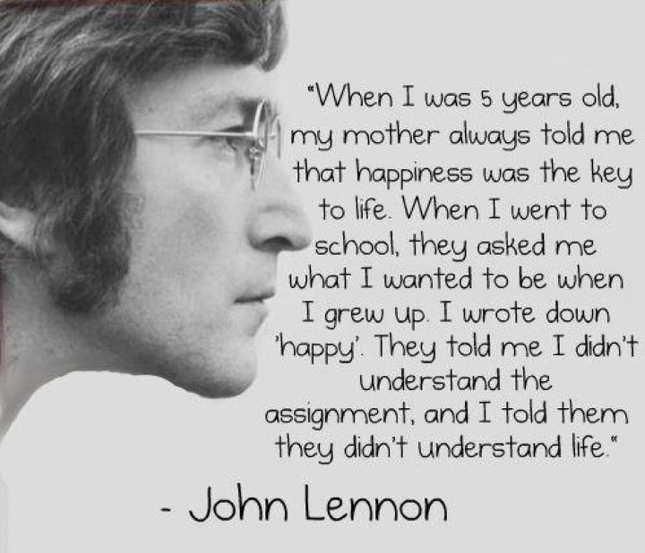 best john lennon quote on happiness and life