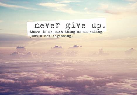 never give up quote