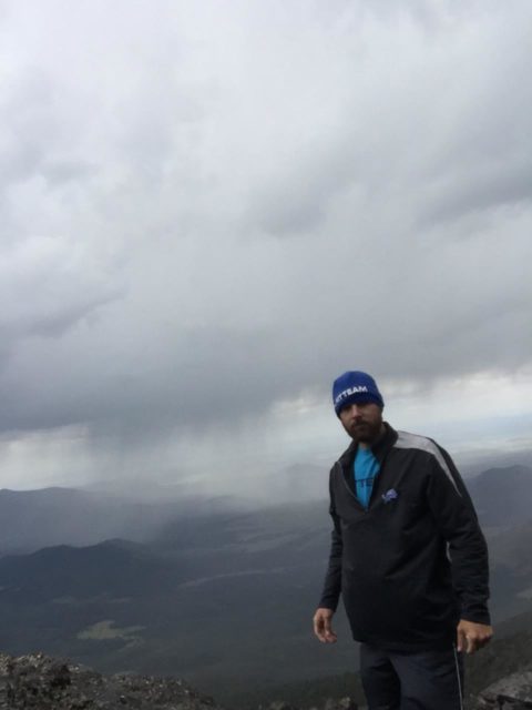 Ontop of Mt Humphrey in Storm