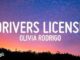 drivers license olivia rodrigo